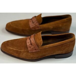 Meermin Mallorca Linea Maestro Men's‎ Brown Suede Loafers Size 7.5